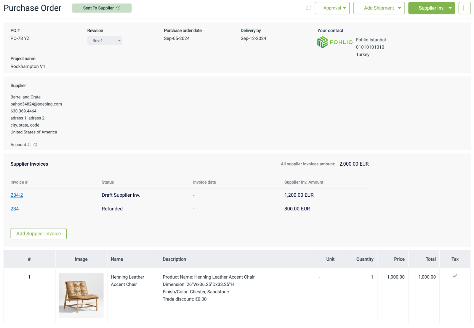 Multiple Invoices per Purchase Order