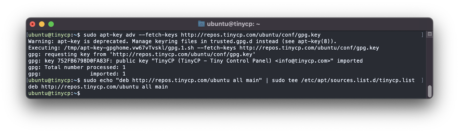 Cara Instalasi TinyCP di Server VPS dengan OS Ubuntu 24.04