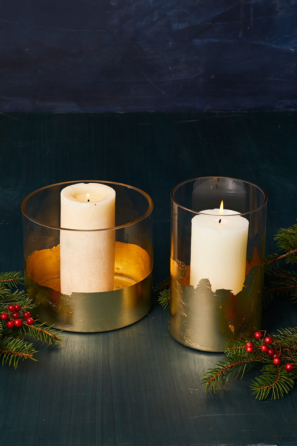 gold leaf candle holder