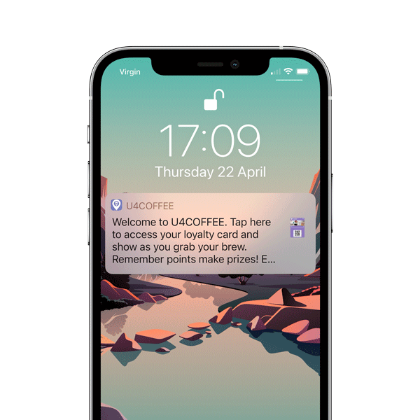 loyalty card push notification
