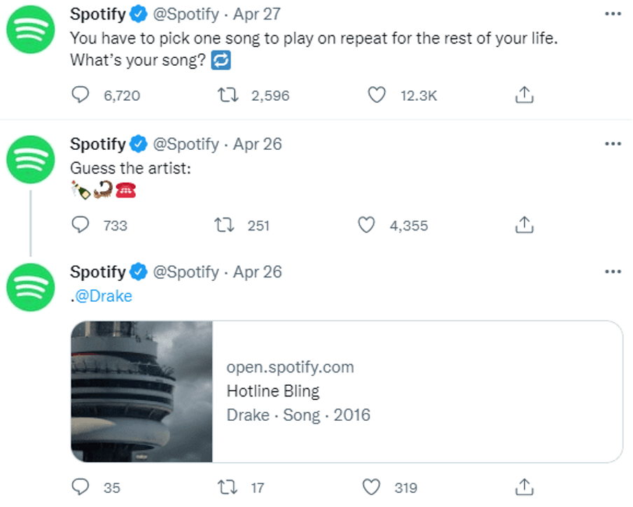 Spotify social media tone of voice example