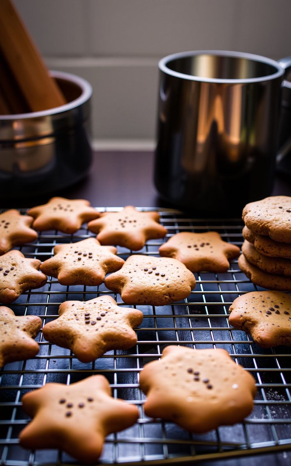 Classic Gingerbread Cookies on Cooling Rack