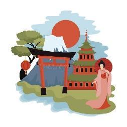 Tokyo Landscape. Cartoon Illustration of Sights of Japan. Vector Drawing  for Travel Agency. Stock Vector - Illustration of architecture, card:  157666004