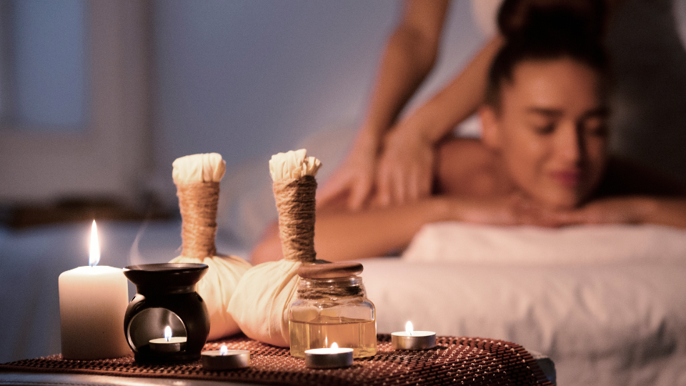 A woman getting an aromatherapy massage