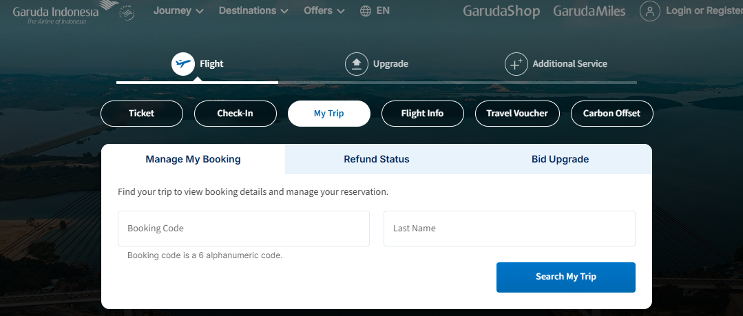 How to cancel a Garuda Indonesia flight?