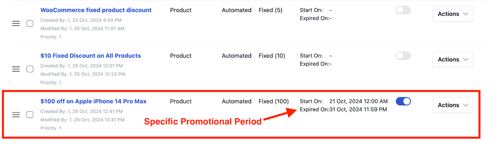 Special Promotional Period - WooCommerce fixed product discount