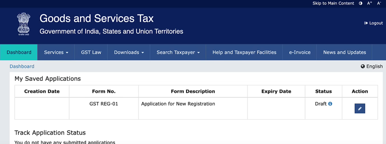 GST Registration Page