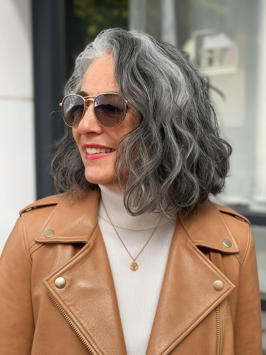 57. Blending Gray Hair: Embracing the Silver Strands