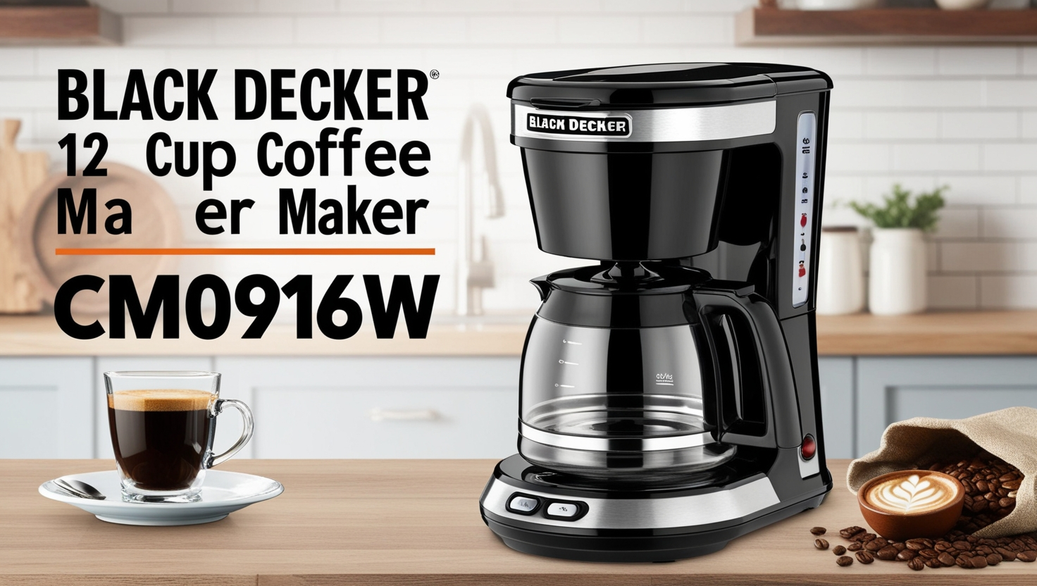 Black Decker 12 Cup Coffee Maker CM0916W
