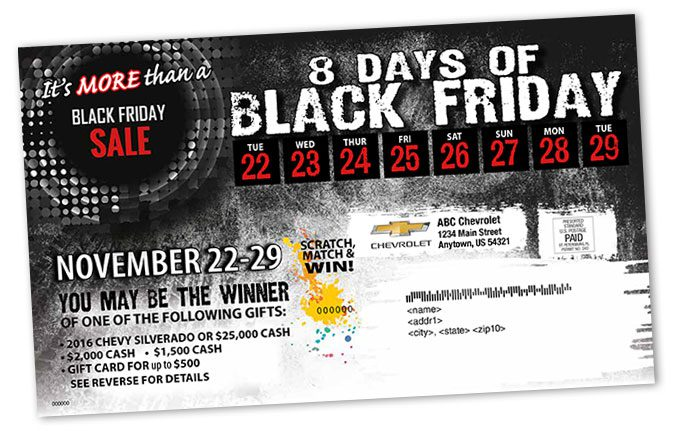 Black Friday marketing mailer