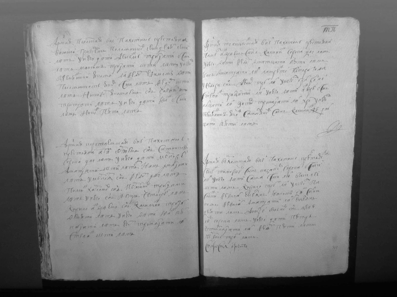 1719 год. Деревня Поломская. Сибирская губерния, Вятская провинция, Хлыновский дистрикт, Великорецкий оброчный стан, Подрельская волость. 1‑я ревизия (1719‑21), РГАДА 350-2-3814, 1719 г., л.398об