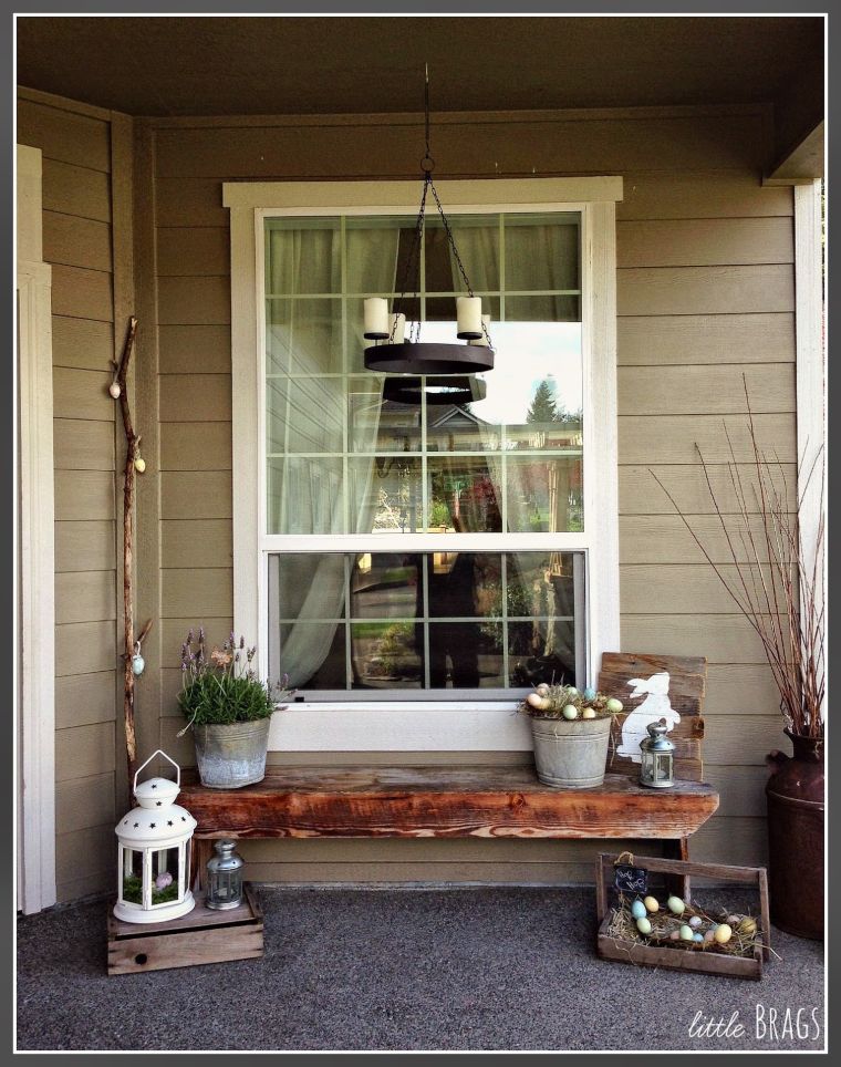 Rustic Minimalist Easter Porch