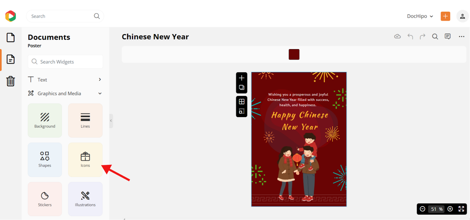 Including Chinese new year icons