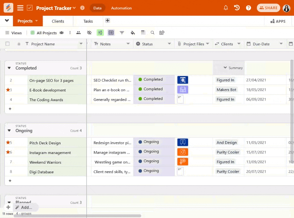 Project Tracker Template