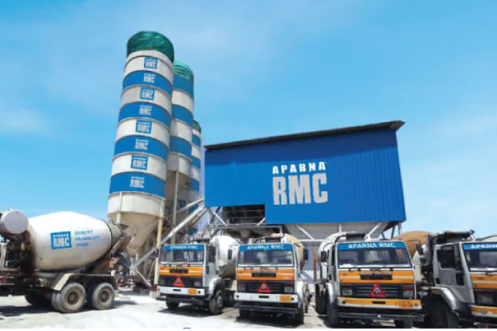Aparna RMC batching plant in Hyderabad.