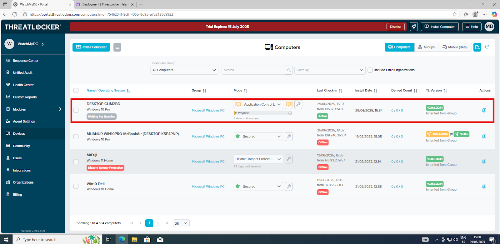How to install the ThreatLocker Windows agent?