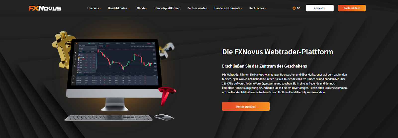 Besuchen Sie die Plattformseite von FXNovus für weitere Informationen über die Handelsplattform.