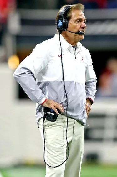 Nick Saban coaching