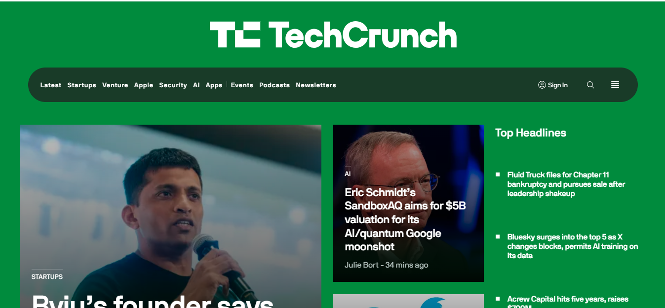 TechCrunch - one of the best example blogs that make money