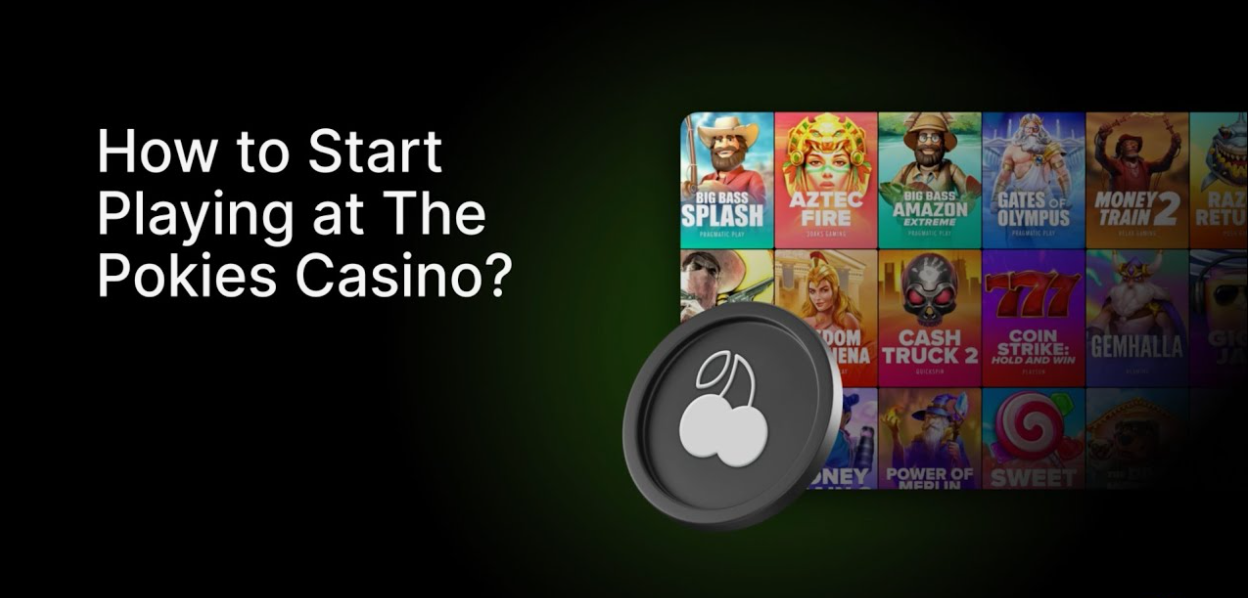 Pokies Casino showcasing welcome bonuses and games