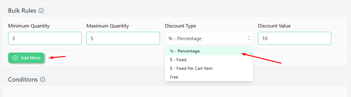 set percentage