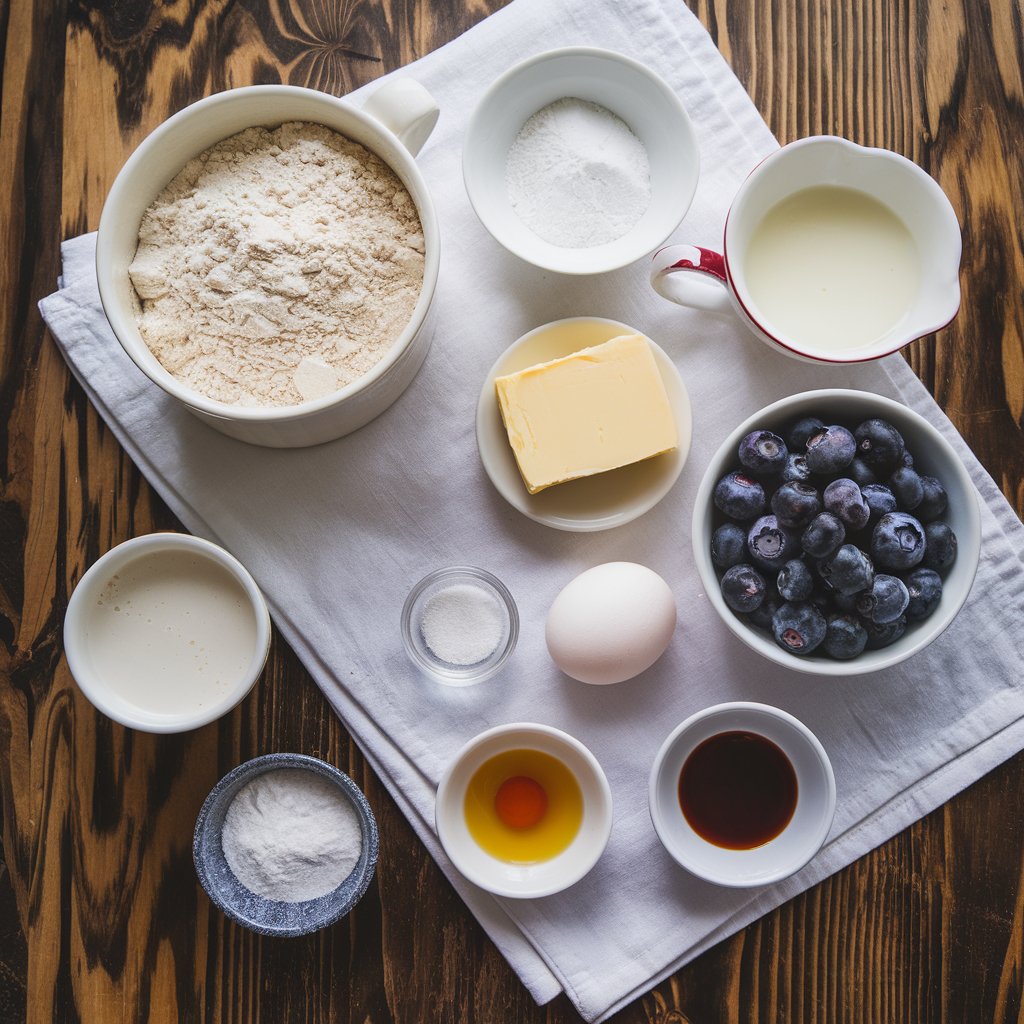 Sourdough Blueberry Muffins ingredients