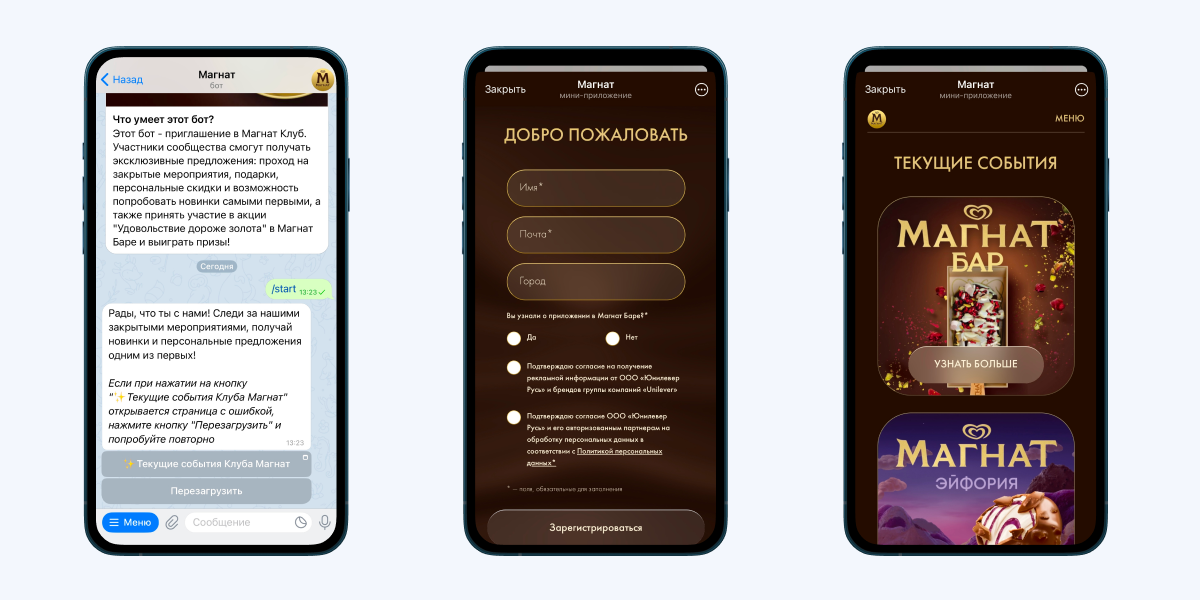 Промо-акция бренда в Mini App Telegram