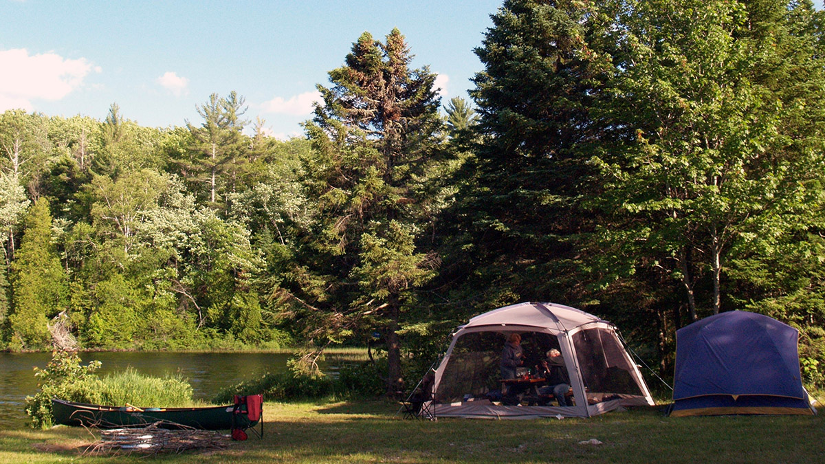 Quiet Michigan campground.