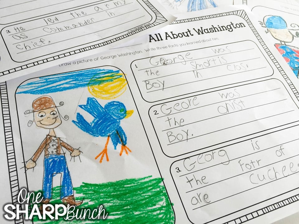 Here’s a great collection of President’s Day activities for kids, including President’s Day crafts, Abraham Lincoln activities, ideas for patriotic math and literacy centers, and FREE George Washington printables!