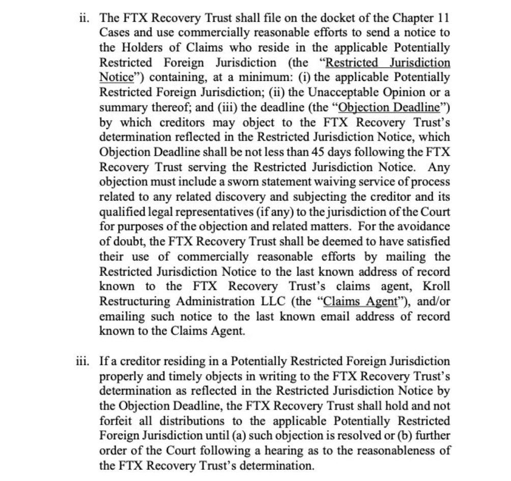FTX Seeks Court Approval for Restricted Jurisdiction Claims as 82% of Value Comes from Chinese Users