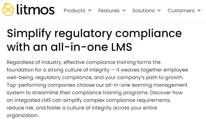 Litmos – Best For Compliance Training