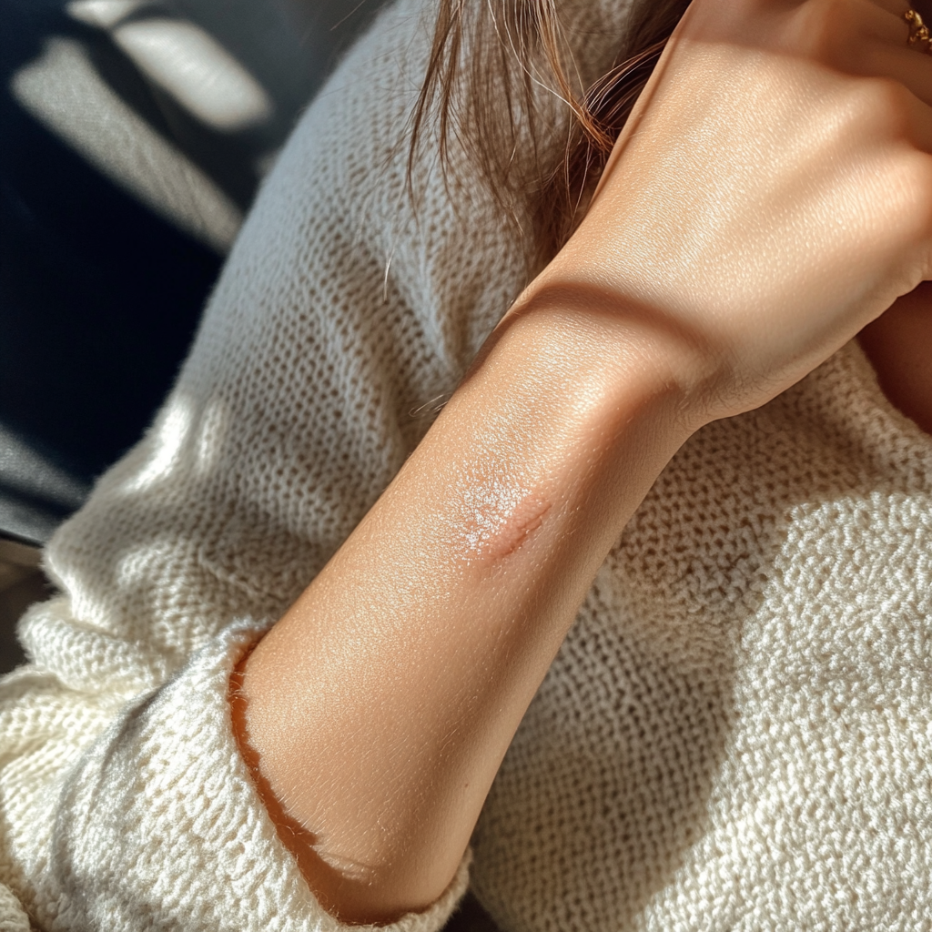 A scar on a woman's arm | Source: Midjourney