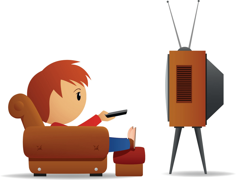 Watching TV png - Clipart World