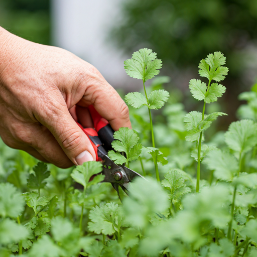 Harvesting Cilantro