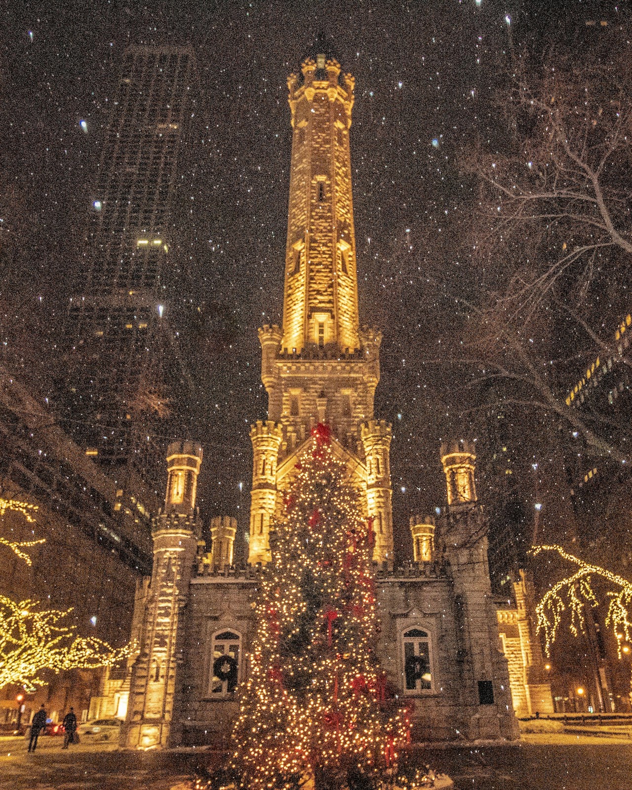 A snowy street on Christmas | Source: Pexels