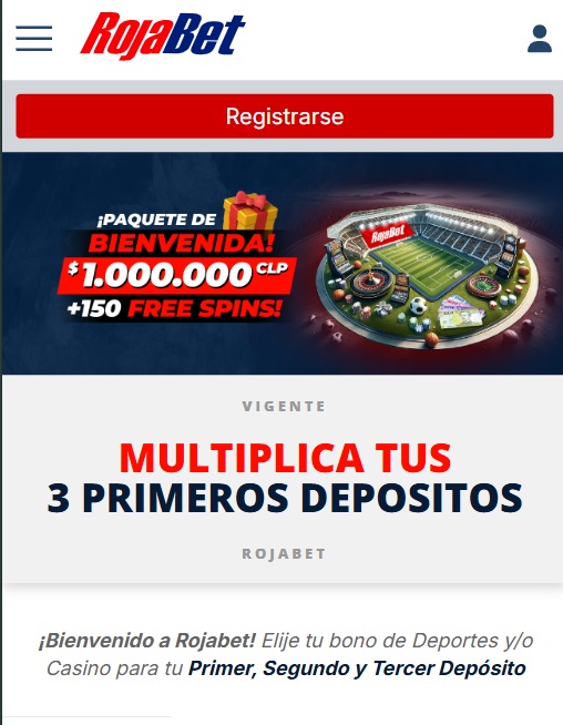 Rojabet paquete de bienvenida