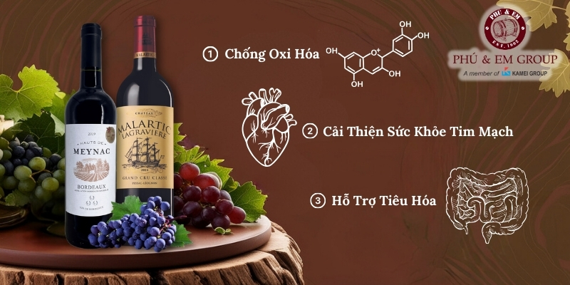 Lợi ích từ rượu vang Cabernet Sauvignon