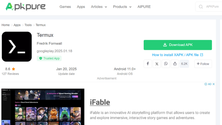 Termux mod APK version on APKPure