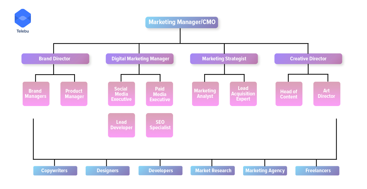 Architecture of a marketing team