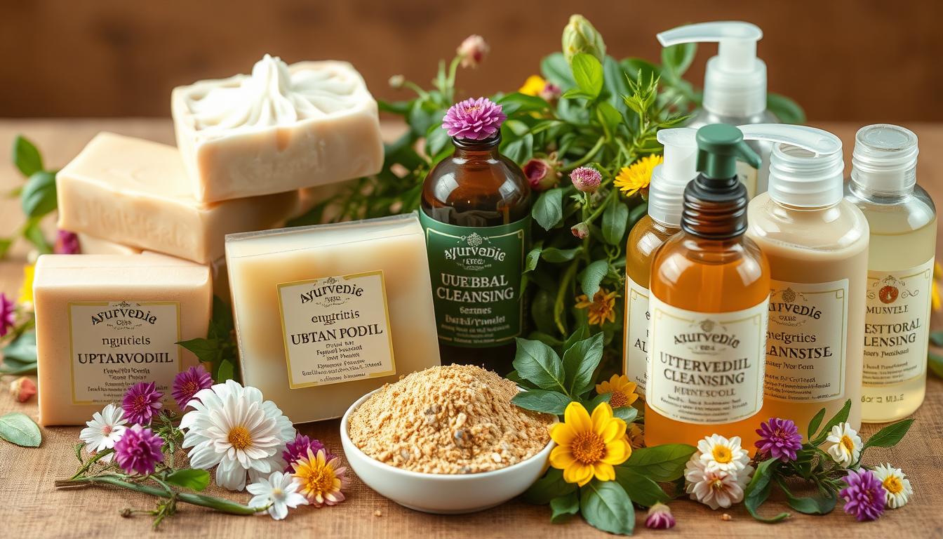 Natural cleansing products with herbs and botanical ingredients