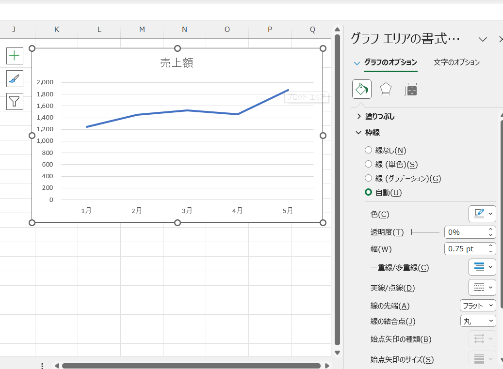 excel 折れ線グラフ作り方