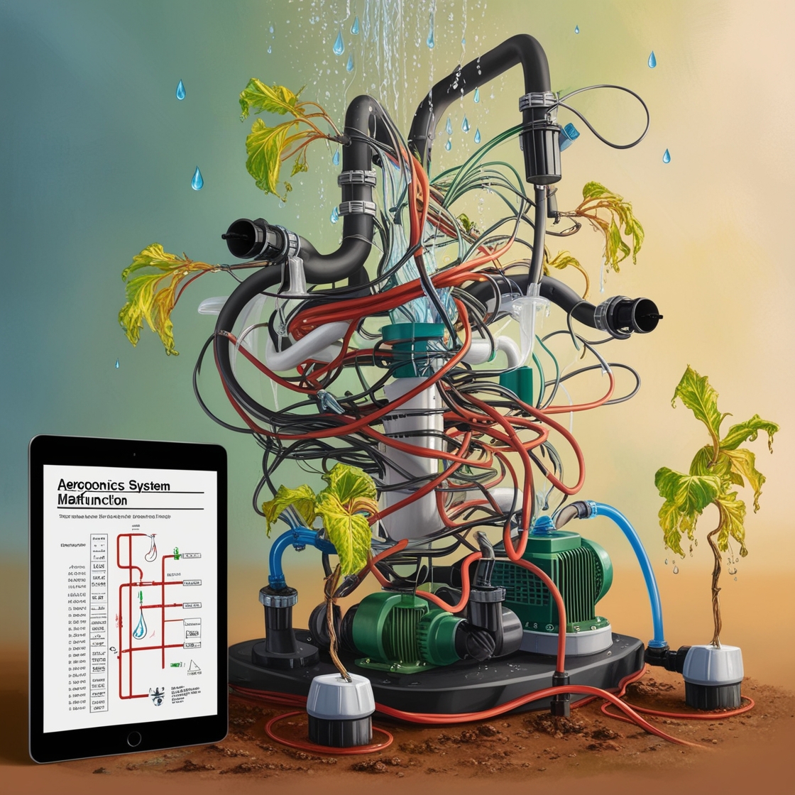 Aeroponics system failures and troubleshooting