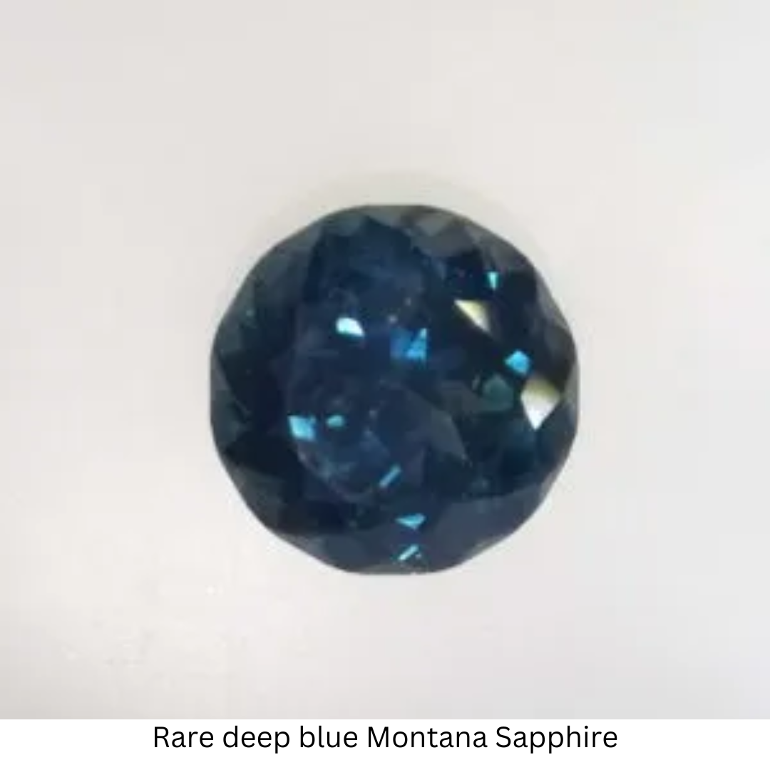 Rare deep blue Montana Sapphire