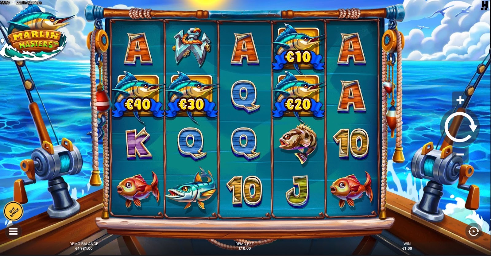 Marlin Masters slot gameplay