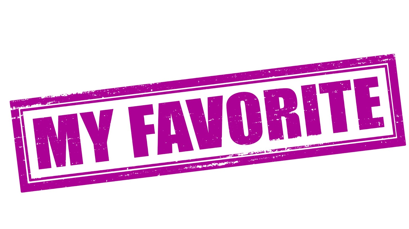 (A purple stamp with the words "MY FAVORITE" in all capital letters stands out, perfect for ranking personal favorites.)