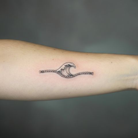 Rope and Wave Tattoo