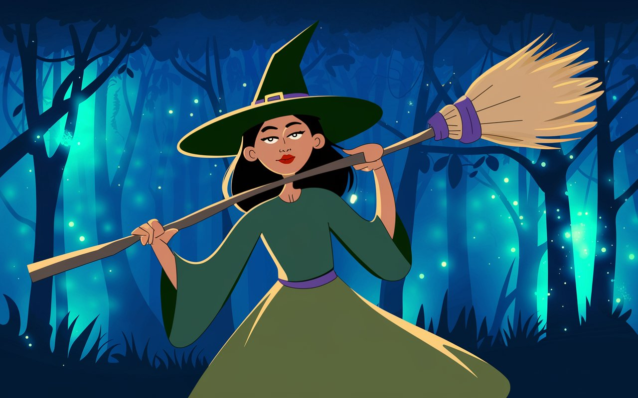 Animated GIF Balancing a Broomstick