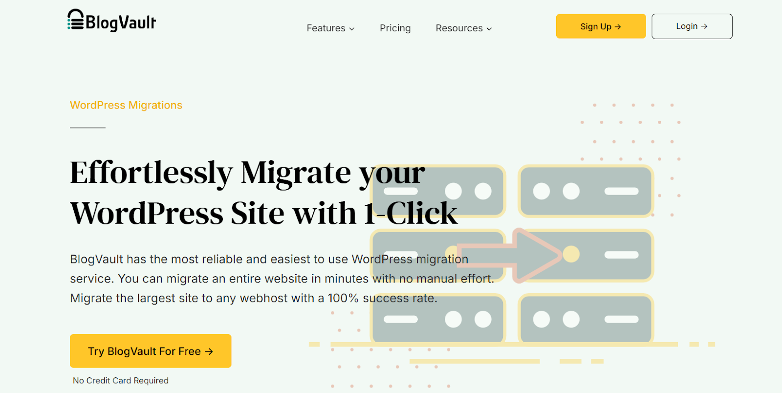 BlogVault WordPress migration service. 