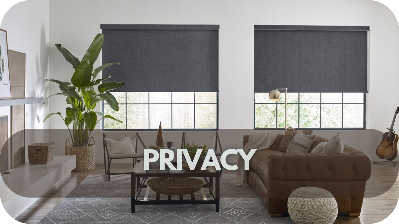 Privacy with shutters or blinds