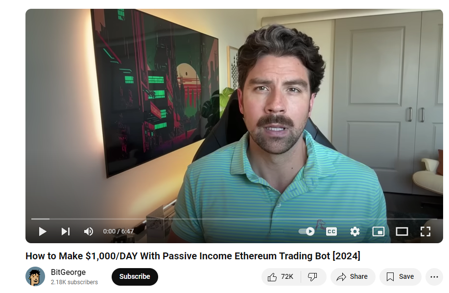 The same arbitrage bot scheme is promoted by another host, BitGeorge.